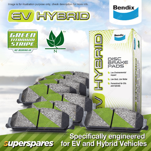 Front + Rear Bendix EV-Hybrid Brake Pads for Kia Cerato BD BDM 1.6 T-GDI 2018