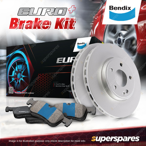 Rear Bendix Euro+ Brake Kit for VW Golf 5G BA BE BQ BV Passat Tiguan 300mm Disc
