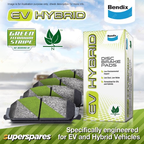 4x Bendix EV-Hybrid Rear Brake Pads for Kia EV5 OV EV6 CV Electric Tasman TK 2.2