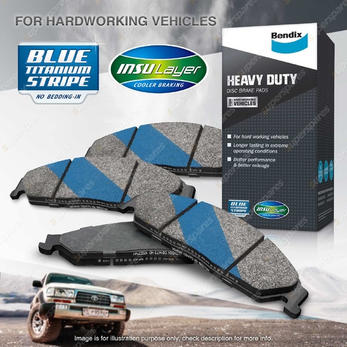 4pcs Bendix Front HD Brake Pads for Renault Master EV FV HV JV UV 2.3L 2010-2024