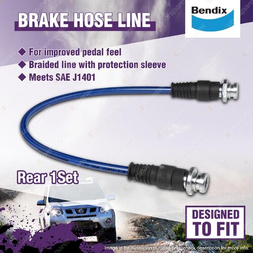 1 Set Bendix Rear Ultimate 4WD Brake Hose Kit for Toyota Hilux KUN26 3.0 05-15