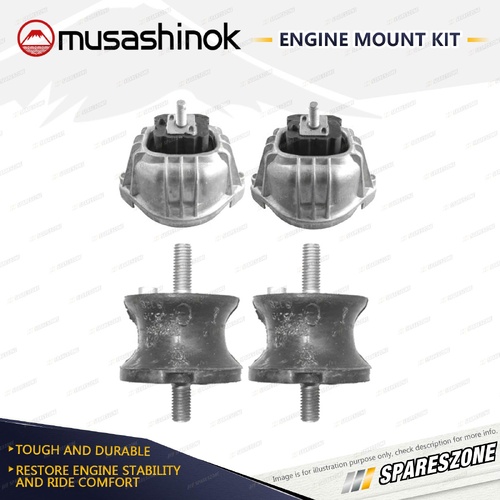 Front + Rear Engine Mount Kit for BMW 320i E90 2.0L N46B20 5/05-9/07 Auto Man.