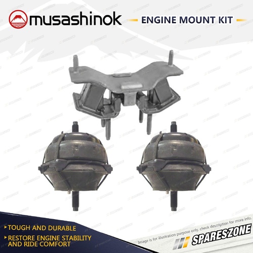 Front + Rear Engine Mount Kit for Ford Fairlane BF Falcon BA BF FPV BA B6 LTD BF