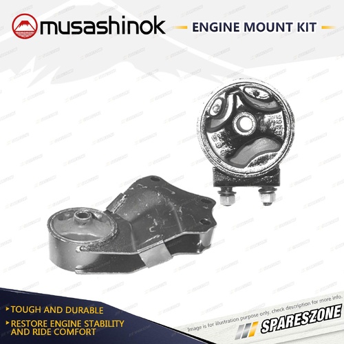 Front + Rear Engine Mount Kit for Kia Mentor GLX SLX 1.5L 4Cyl BF 98-01 Auto
