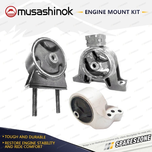 Front Aluminium + Rear Engine Mount Kit for Suzuki Ignis RG413 1.3L 4Cyl 00-05