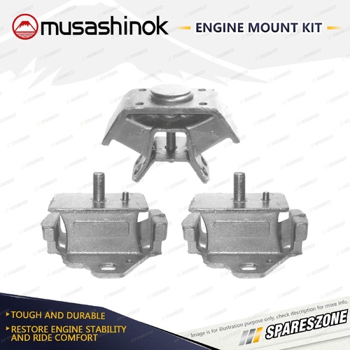 Front+Rear Engine Mount Kit for Toyota Hilux RZN149 RZN154 2.7L 4Cyl 97-05 Auto