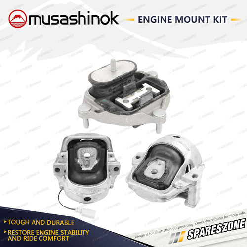 Musashinok Full Engine Mount Kit for Audi Q5 8R 2.0L 4Cyl TDI Quattro 10-16 DCT