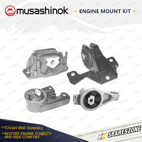 Musashinok Full Engine Mount Kit for Chrysler Neon JA 2.0L 4Cyl S4RE 96-99 Auto