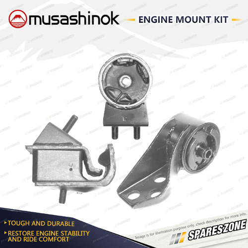 Musashinok Full Engine Mount Kit for Ford Meteor GC 1.6L 4Cyl B6 85-87 Manual