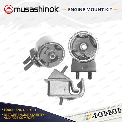 Musashinok Full Engine Mount Kit for Ford Meteor GC 1.6L 4Cyl B6 10/85-9/87 Auto