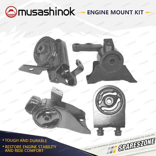 Musashinok Full Engine Mount Kit for Ford Laser KN KQ 1.6L 4Cyl ZM 99-02 Auto