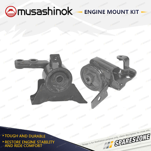 Musashinok LH + RH Engine Mount Kit for Ford Laser KN KQ 1.6L 4Cyl ZM 99-02 Auto
