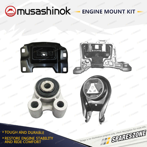 Musashinok Full Engine Mount Kit for Ford Focus LS LT LV 2.0L 4Cyl 05-11 Auto