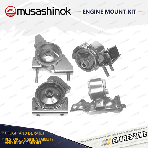 Musashinok Full Engine Mount Kit for Holden Nova LE LF 1.4L 6AFC 89-93 Manual