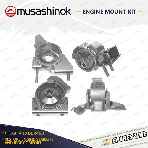 Musashinok Full Engine Mount Kit for Holden Nova LF 1.8L 4Cyl 7AFE 92-94 Manual