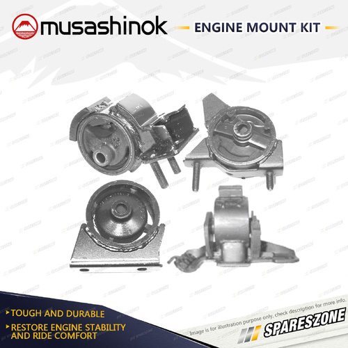 Musashinok Full Engine Mount Kit for Holden Nova LF 1.8L 4Cyl 7AFE 92-94 Auto
