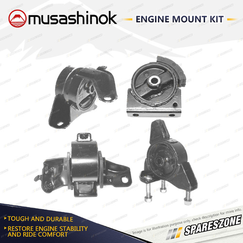 Musashinok Full Engine Mount Kit for Holden Nova LG 1.8L 4Cyl 7AFE 94-97 Manual