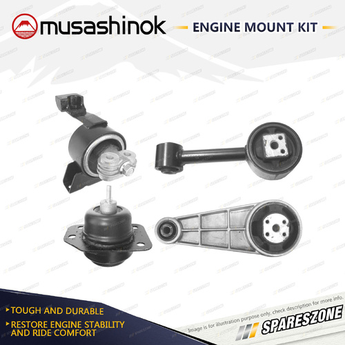 Musashinok Full Engine Mount Kit for Holden Viva JF 1.8L F18D3 05-09 Auto & Man
