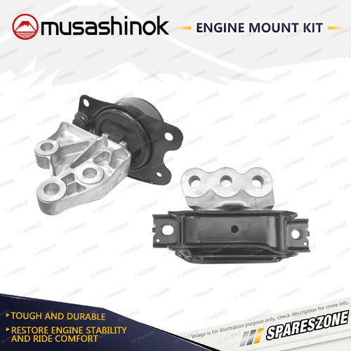 Musashinok LH + RH Engine Mount for Holden Captiva CG 2.2L 4Cyl Z22D1 11-16 Auto
