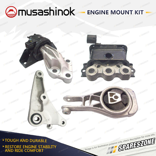 Musashinok Full Engine Mount Kit for Holden Barina RS TM 1.4L 1.6L 11-16 Auto