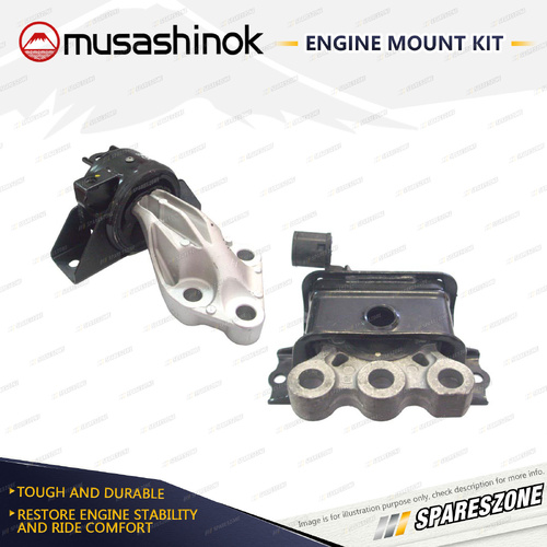 Musashinok LH + RH Engine Mount Kit for Holden Barina RS TM 1.4L 1.6L 11-16 Auto