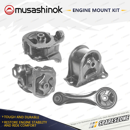 Full Engine Mount Kit Type1 for Honda Accord CB9 2.2L Wagon F22A6 91-94 Manual