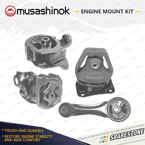 Musashinok Full Engine Mount Kit for Honda Accord CB3 2.0L F20A 89-94 Auto & Man