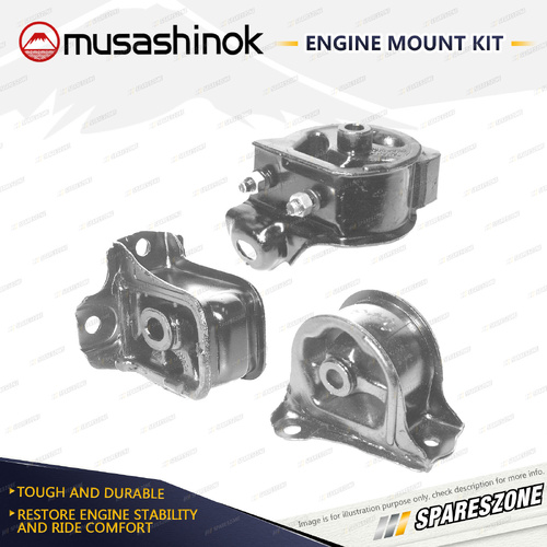 Musashinok Full Engine Mount Kit for Honda Prelude BA BB 2.2L 2.3L 91-96 Auto