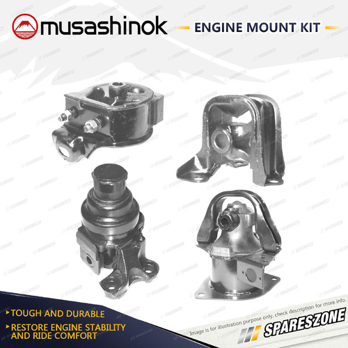 Musashinok Full Engine Mount Kit for Honda Accord CD5 CE1 2.2L 4Cyl 92-98 Auto