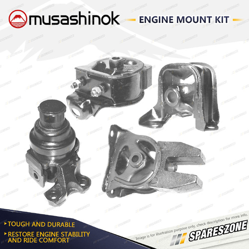 Musashinok Full Engine Mount Kit for Honda Accord CD5 CE1 2.2L 4Cyl 92-98 Maunal