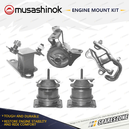 Musashinok Full Engine Mount Kit for Honda Accord CG1 CK1 3.0L V6 97-03
