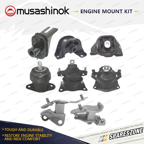 Musashinok Full Engine Mount Kit for Honda Accord Euro CL9 2.4L K24A3 02-08 Auto