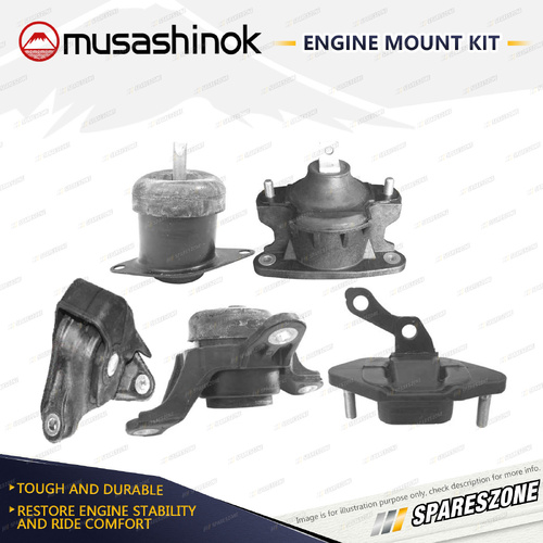 Musashinok Full Engine Mount Kit for Honda Accord VTi CP2 2.4L K24Z2 08-13 Auto