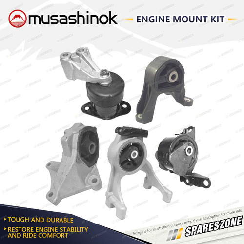 Musashinok Full Engine Mount Kit for Honda Odyssey RB3 2.4L K24Z2 08-14 Auto