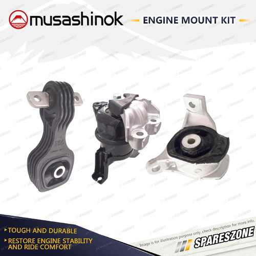 Musashinok Full Engine Mount Kit for Honda Civic FB2 FB3 1.8L 2.0L 12-16 Auto