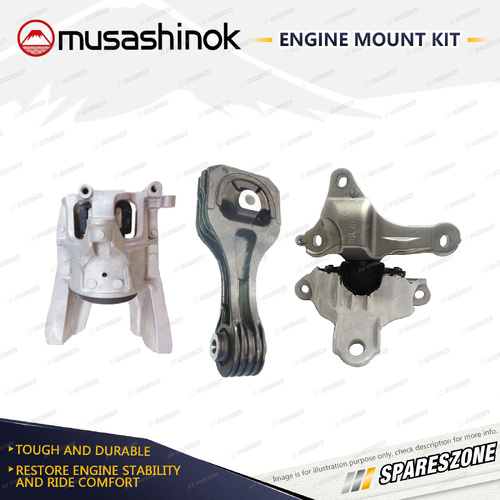 Musashinok Full Engine Mount Kit for Honda Civic FK5 1.8L Vtec R18Z1 17-On CVT