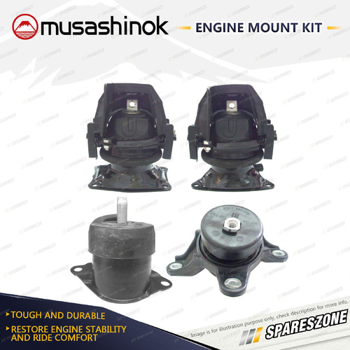 Musashinok Full Engine Mount Kit for Honda Accord CP3 3.5L V6 J35Z2 08-13 Auto
