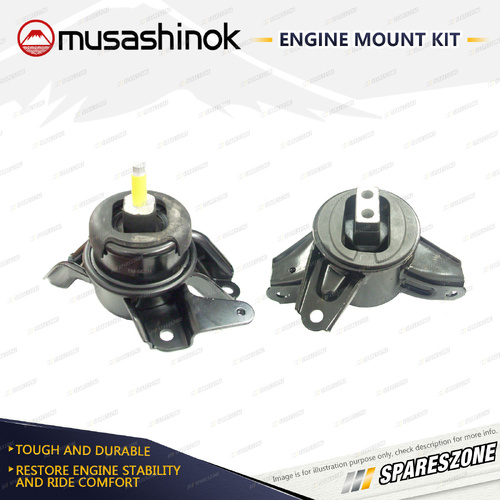 LH + RH Engine Mount Kit for Hyundai i45 YF 2.4L 4Cyl 10-13 1 Bolt Bracket