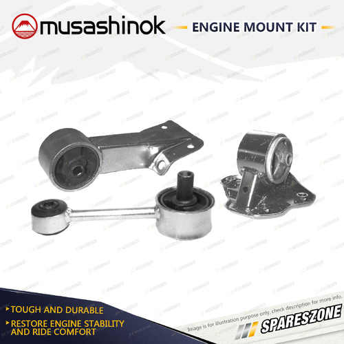 Musashinok Full Engine Mount Kit for Hyundai Excel X1 1.5L G4AJ 86-89 Auto & Man