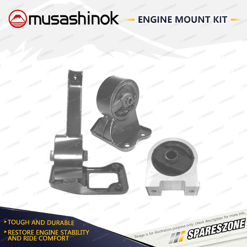 Musashinok Full Engine Mount Kit for Hyundai Sonata Y3 3.0L V6 96-98 Auto & Man