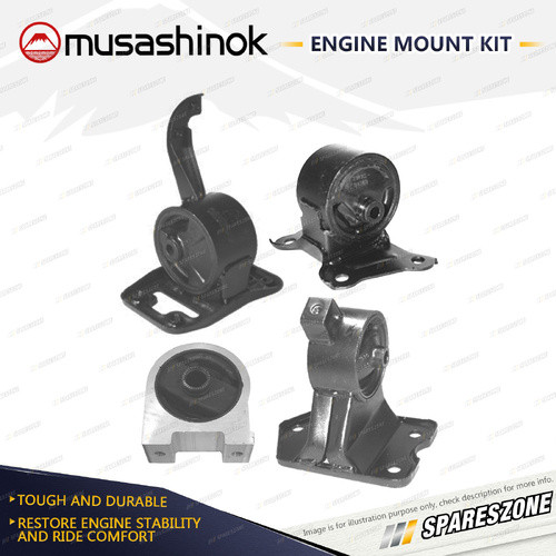 Musashinok Full Engine Mount Kit for Hyundai Sonata Y3 2.0L 4Cyl G4CP 96-98 Auto