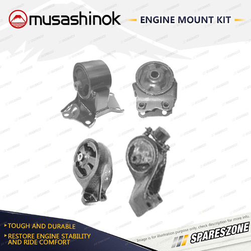Musashinok Full Engine Mount Kit for Hyundai Sonata EF-B 2.7L V6 G6BA 01-05 Auto