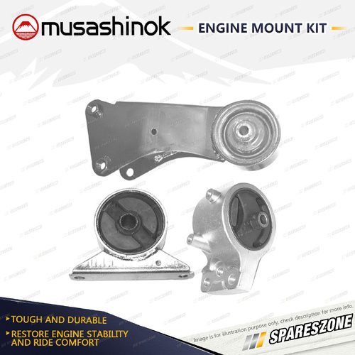 Full Engine Mount Kit for Hyundai S Coupe 1.5L 4Cyl G4EK G4EKT 91-96 Auto & Man