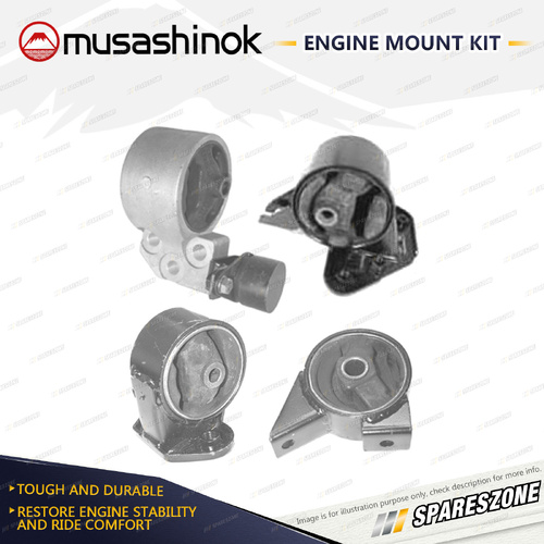 Full Engine Mount Kit for Hyundai Accent LC 1.5L 4Cyl DOHC G4EC 00-03 Manual