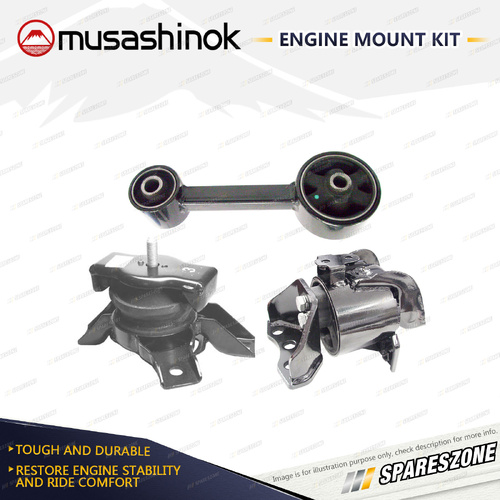 Musashinok Full Engine Mount Kit for Hyundai Getz TB 1.4L 1.6L 05-11 Metal Mount