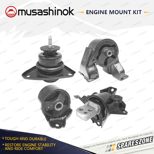 Musashinok Full Engine Mount Kit for Hyundai Elantra HD 2.0L G4GC 06-11 Manual