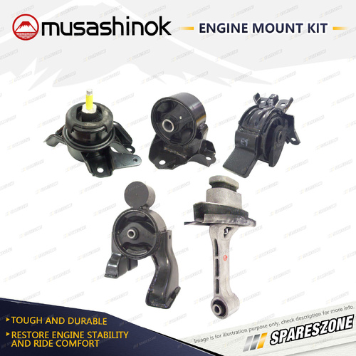 Musashinok Full Engine Mount Kit for Hyundai i45 YF 2.0L G4KD 10-12 RH One Bolt
