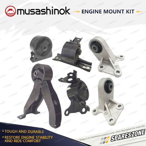 Musashinok Full Engine Mount Kit for Jeep Patriot MK 2.4L ED3 4WD 07-17 Auto