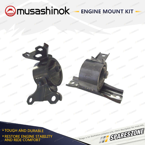 Musashinok LH + RH Engine Mount Kit for Jeep Compass Patriot MK 2.4L 07-17