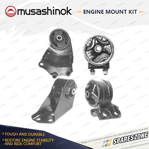 Musashinok Full Engine Mount Kit for Kia Mentor GLX SLX 1.5L B5 96-98 Manual